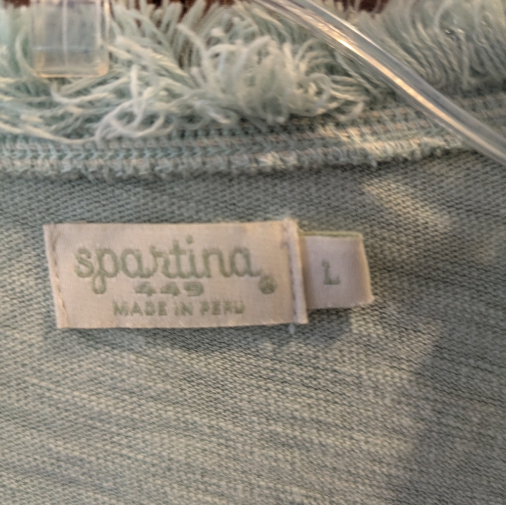 Spartina 449 Clara Convertible Light Green Cardigan - Picture 5 of 7